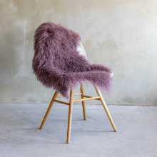 Tibetaans schapenvacht vintage paars