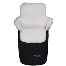 Kinderwagenzak zwart - Schapenvacht binnenkant