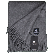 Alpaca wollen plaid in grijs