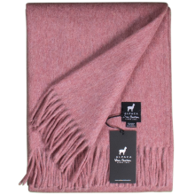 Alpaca wollen plaid in roze