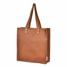 Shopper made from cognac cow leather