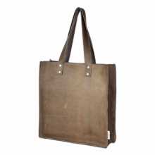 Shopper made from brown cow leather