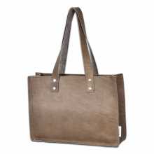 Handbag made from brown cow leather