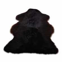 Black Texel's furry sheepskin