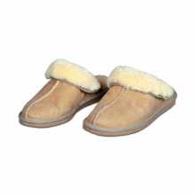 Ladies slide slippers camel