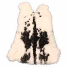 White with black accents rabbit skin