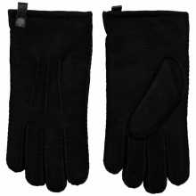 Zwarte lamsvacht heren handschoenen