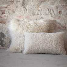 Tibetaans kussen offwhite + crossbreed kussen offwhite