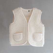 Kinderbodywarmer wol - Offwhite