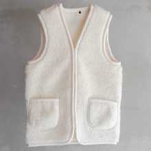 Volwassen bodywarmer wol - Offwhite